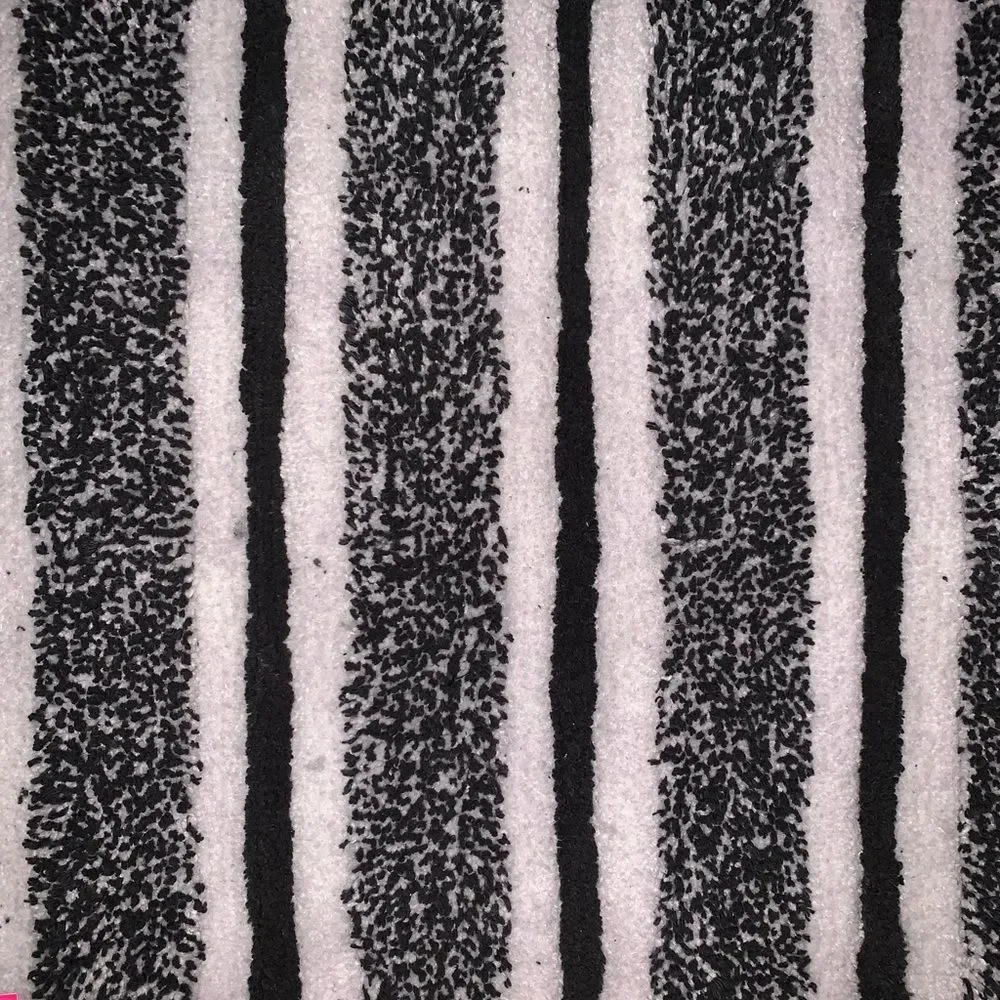 Brand New Black Striped Juicy Couture Bath Rug